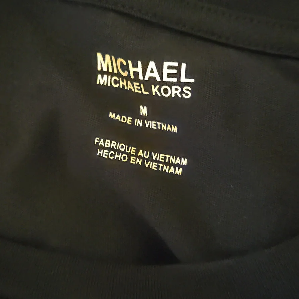 Michael Kors gold studded dressy tee shirt, NEW